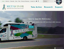 Tablet Screenshot of metavivor.org